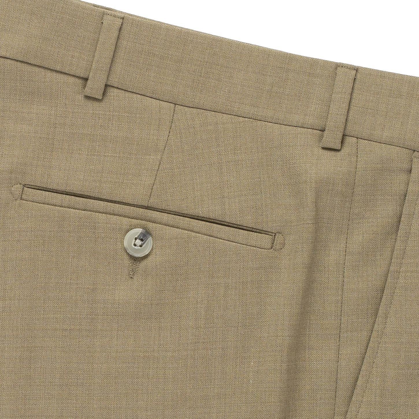 Super 120s Luxury Wool Serge Comfort-EZE Trouser in Tan (Flat Front Models) by Ballin