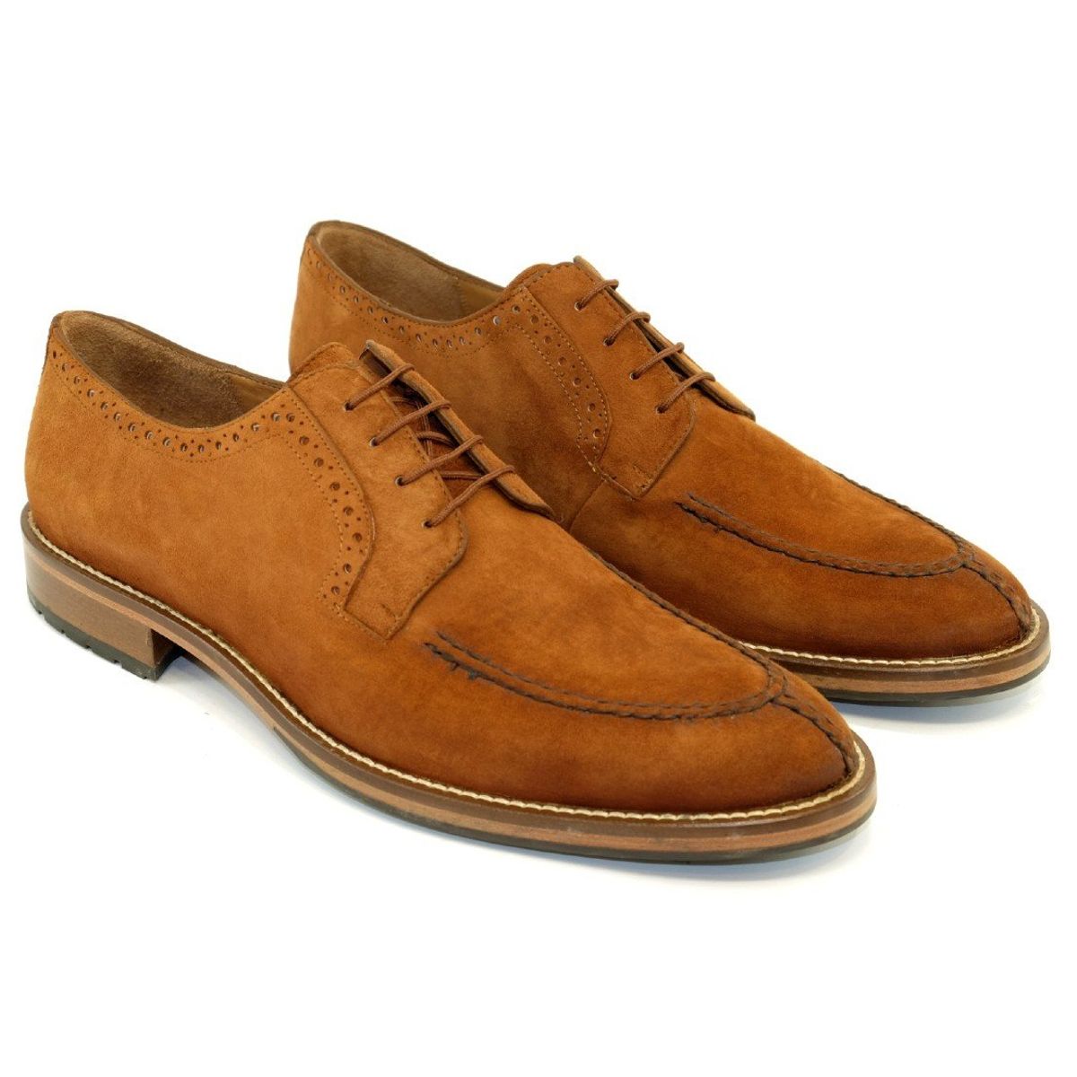 Wimbley Lace-Up Oxford in Honey Suede by Alan Payne Footwear