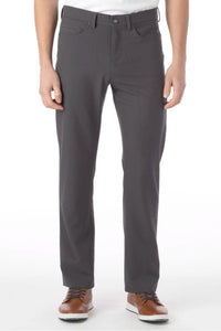 Comfort-EZE 5-Pocket Commuter Bi-Stretch Gabardine Pant in Medium Grey (Connor Modern Fit) by Ballin