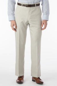 Comfort-EZE Micro Nano Performance Gabardine Trouser in Cream, Size 36 (Dunhill Traditional Fit) by Ballin