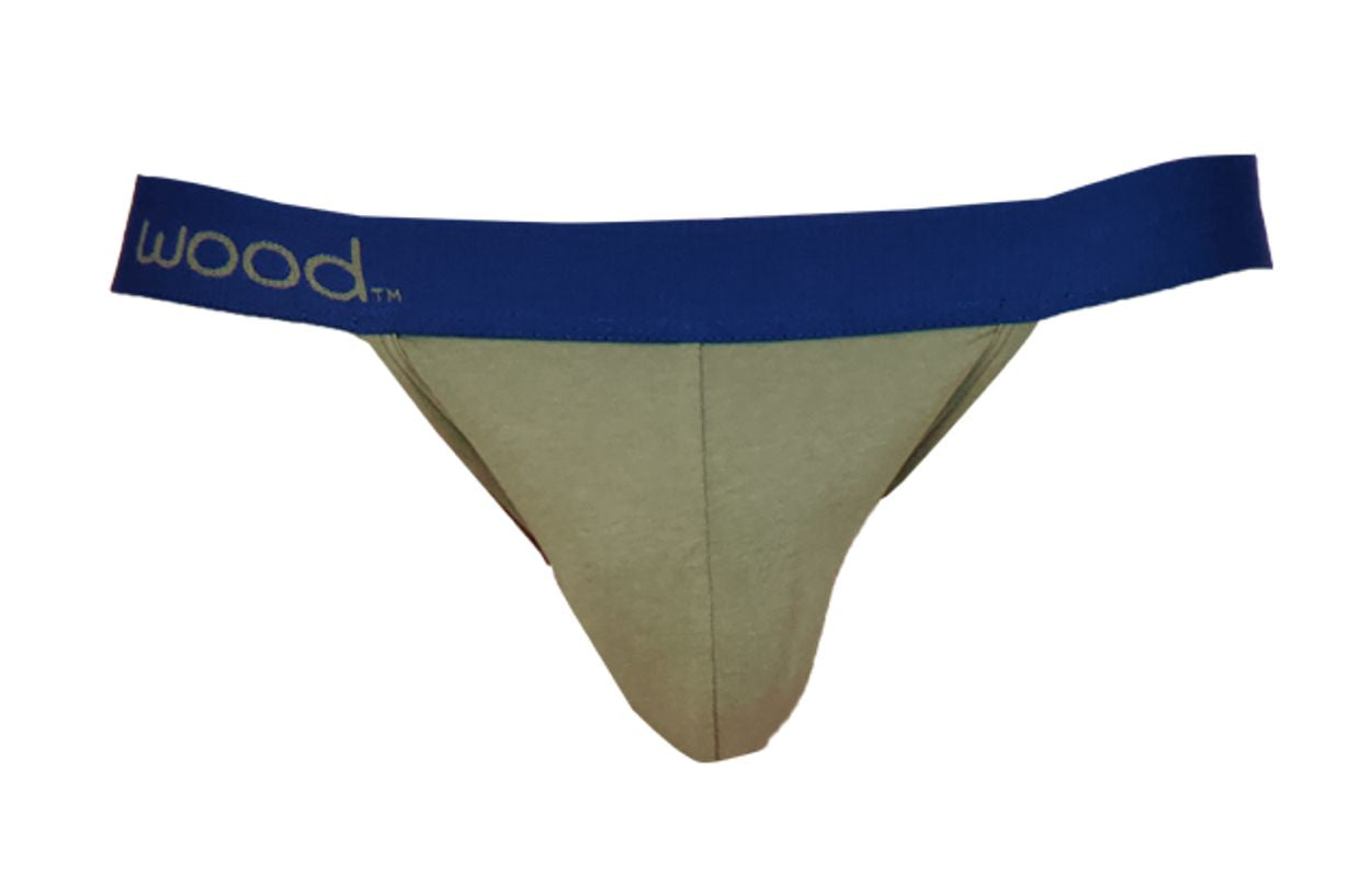 Thong in Olive by Wood Underwear