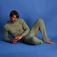 Tailored Lounge Pant in Olive by Wood Underwear