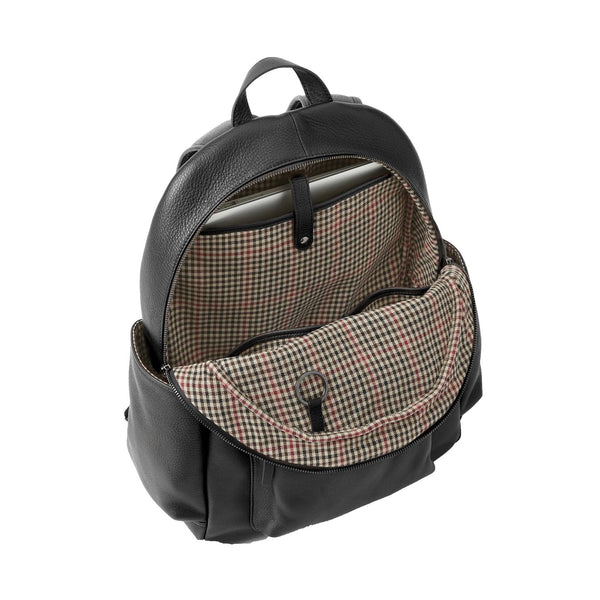 Clark Backpack in Black Leather by Baekgaard - J. Men's Clothing