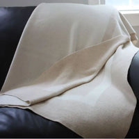 100% Cashmere Homestead Knit Throw (Choice of Colors) by Alashan Cashmere