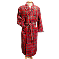 Gentleman's Cotton and Wool Blend Robe in Royal Stewart Tartan by Viyella