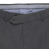 Super 120s Luxury Wool Serge Comfort-EZE Trouser in Medium Grey (Flat Front Models) by Ballin