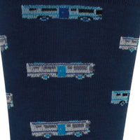 'Wanderlust' RV Cotton Socks in Insignia Blue by Brown Dog Hosiery