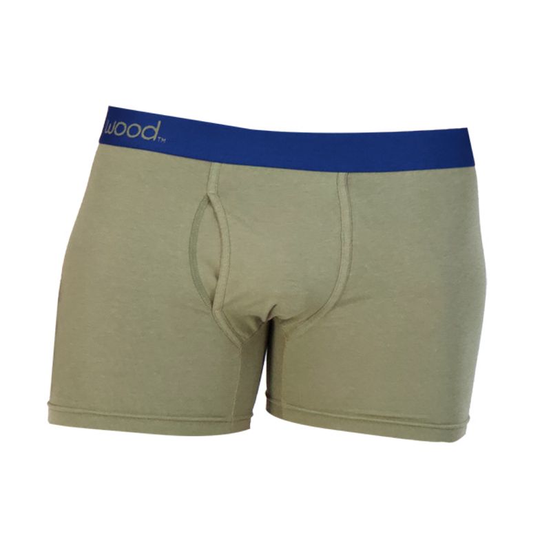 Boxer Brief w/ Fly in Olive by Wood Underwear