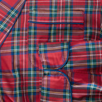 Gentleman's Cotton and Wool Blend Robe in Royal Stewart Tartan by Viyella