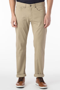 Perma Color Pima Twill 5-Pocket Pants in True Khaki (Crescent Modern Fit) by Ballin