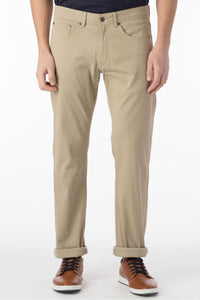 Perma Color Pima Twill 5-Pocket Pants in True Khaki (Crescent Modern Fit) by Ballin