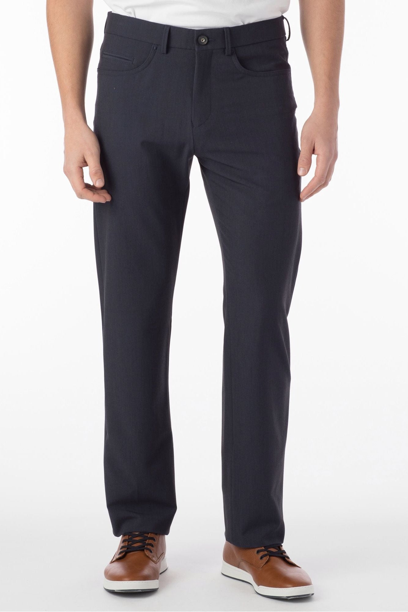 Comfort-EZE 5-Pocket Commuter Bi-Stretch Gabardine Pant in Blue Mix (Connor Modern Fit) by Ballin