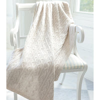 100% Cashmere Cozy Cable Throw (Choice of Colors) by Alashan Cashmere
