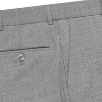 Super 100s Wool Gabardine Flat Front Trouser in Black & White Houndstooth (Flat Front Models) by Ballin