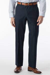 Comfort-EZE Micro Nano Performance Gabardine Trouser in Navy (Dunhill Traditional Fit) by Ballin