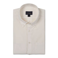 Solid Baby Cord Sport Shirt in Winter White by Scott Barber