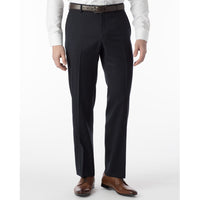 Super 120s Wool Gabardine Comfort-EZE Trouser in Navy, Size 31 (Dunhill Traditional Fit) by Ballin