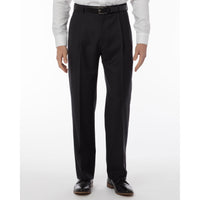 Super 120s Luxury Wool Serge Comfort-EZE Trouser in Charcoal (Manchester Pleated Model) by Ballin