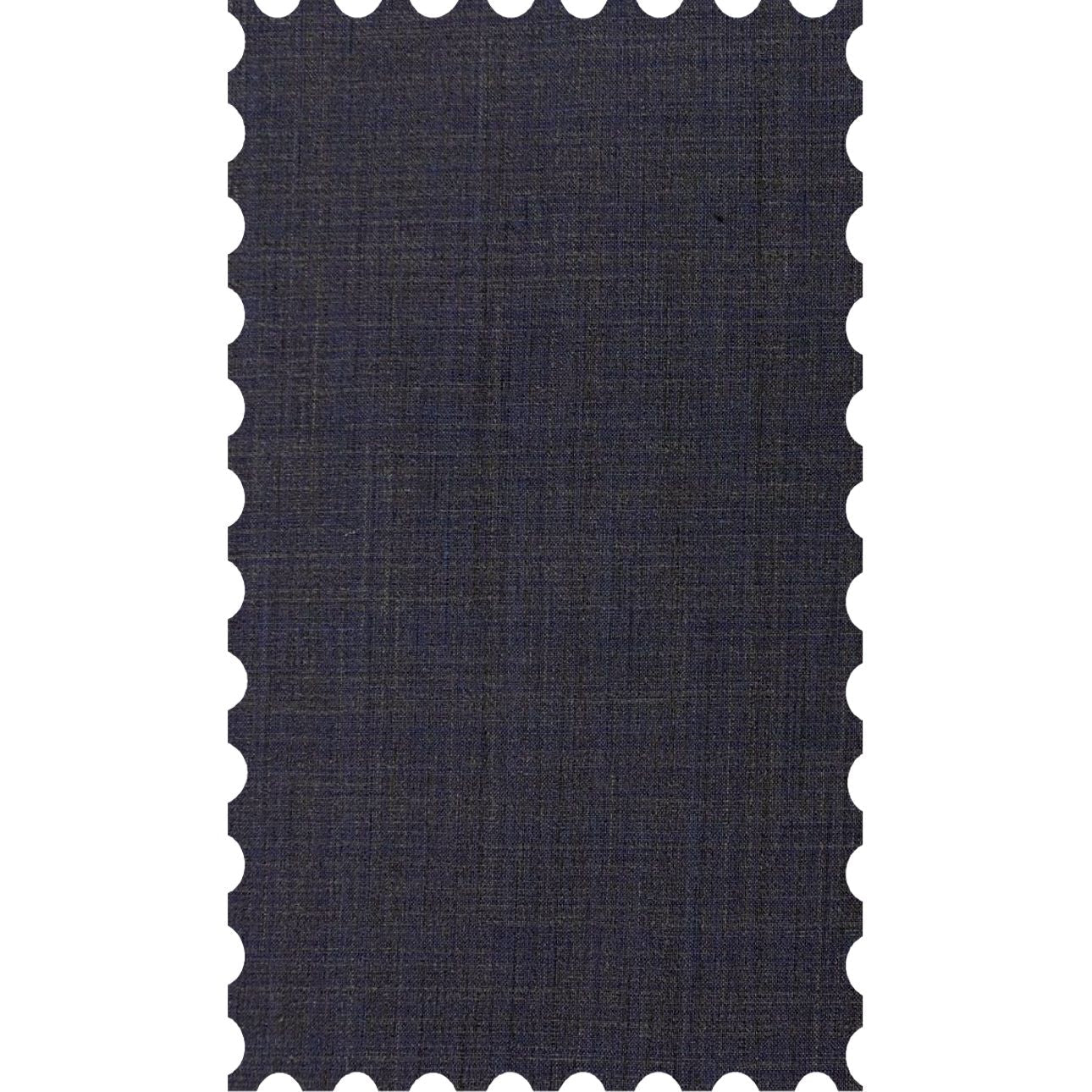Todd Flat Front Super 120s Wool Fancy Trouser in Navy & Brown Crosshatch (Full Fit) - LIMITED EDITION by Zanella