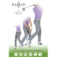 Comfort-EZE Commuter Bi-Stretch Gabardine Trouser in Black, Size 46 (Dunhill Traditional Fit) by Ballin