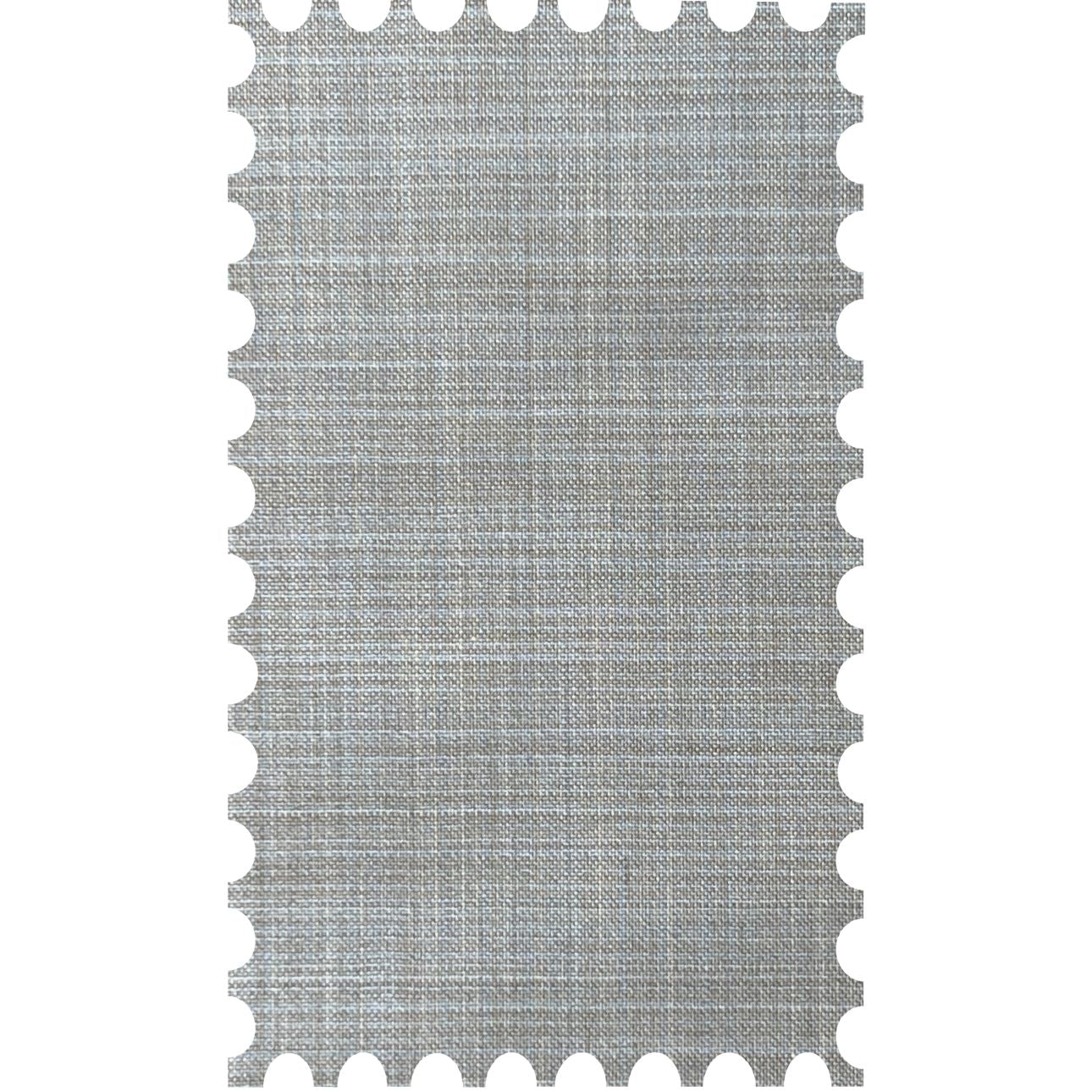 Todd Flat Front Super 120s Wool Fancy Trouser in Light Grey & Tan Crosshatch (Full Fit) - LIMITED EDITION by Zanella