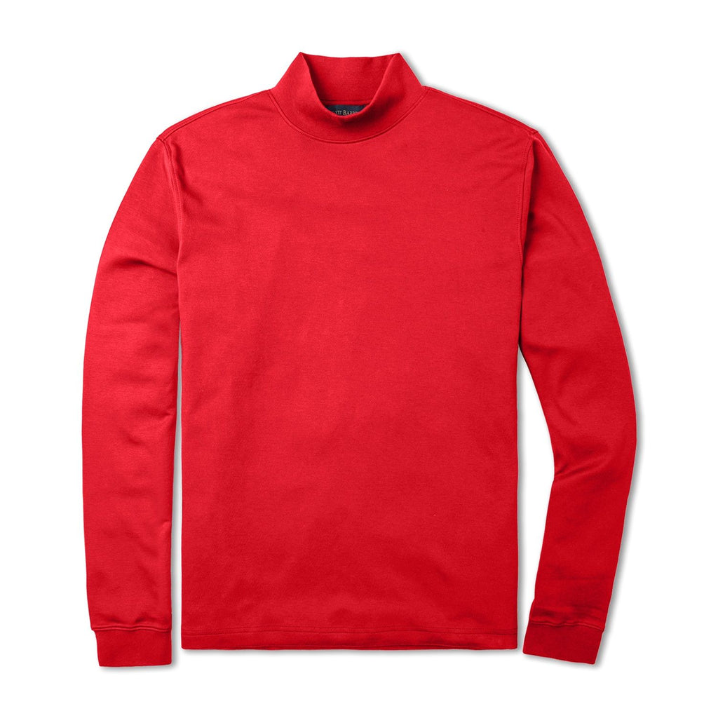 Peruvian Cotton Mock Turtleneck in Dark Cherry by Scott Barber