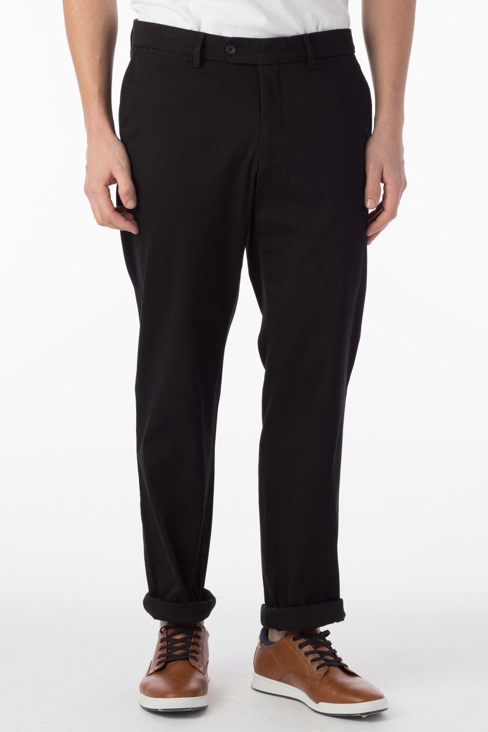 Perma Color Pima Twill Khaki Pants in Black (Size 40 - Atwater Modern Fit) by Ballin