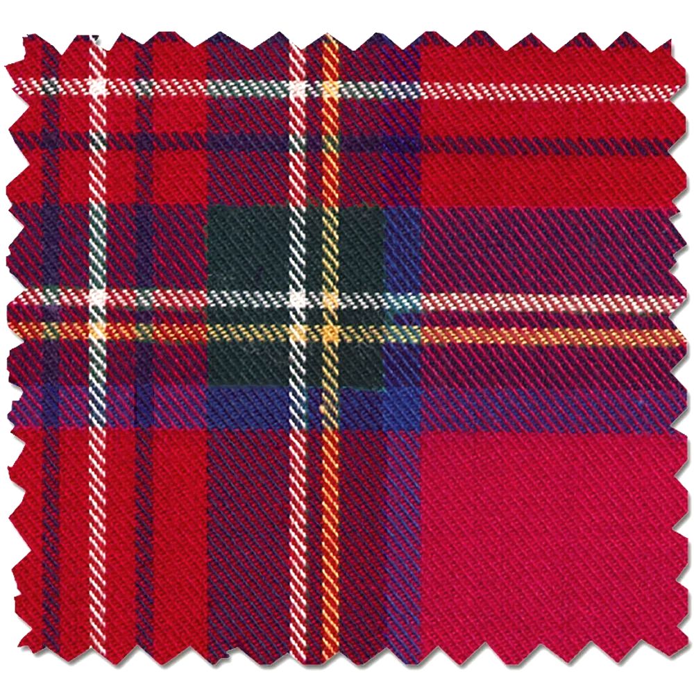 Wool Blend Royal Stewart Tartan - Red