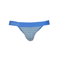 Jock Strap in Steel Blue Rings by Wood Underwear