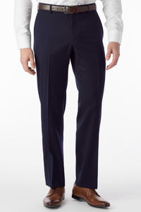 Super 120s Wool Gabardine Comfort-EZE Trouser in Mariner, Size 34 (Flat Front Models) by Ballin