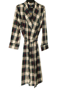 Gentleman's Cotton and Wool Blend Robe in Weathered Campbell Tartan (Size Large) by Viyella