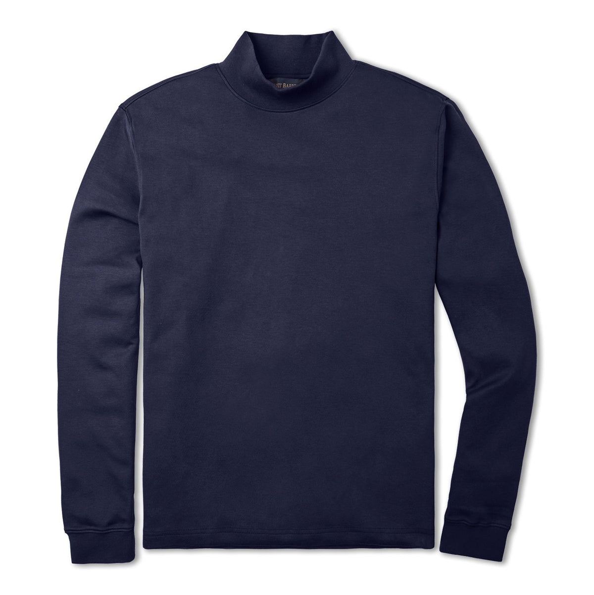 Peruvian Pima Cotton Mock Turtleneck in Midnight by Scott Barber