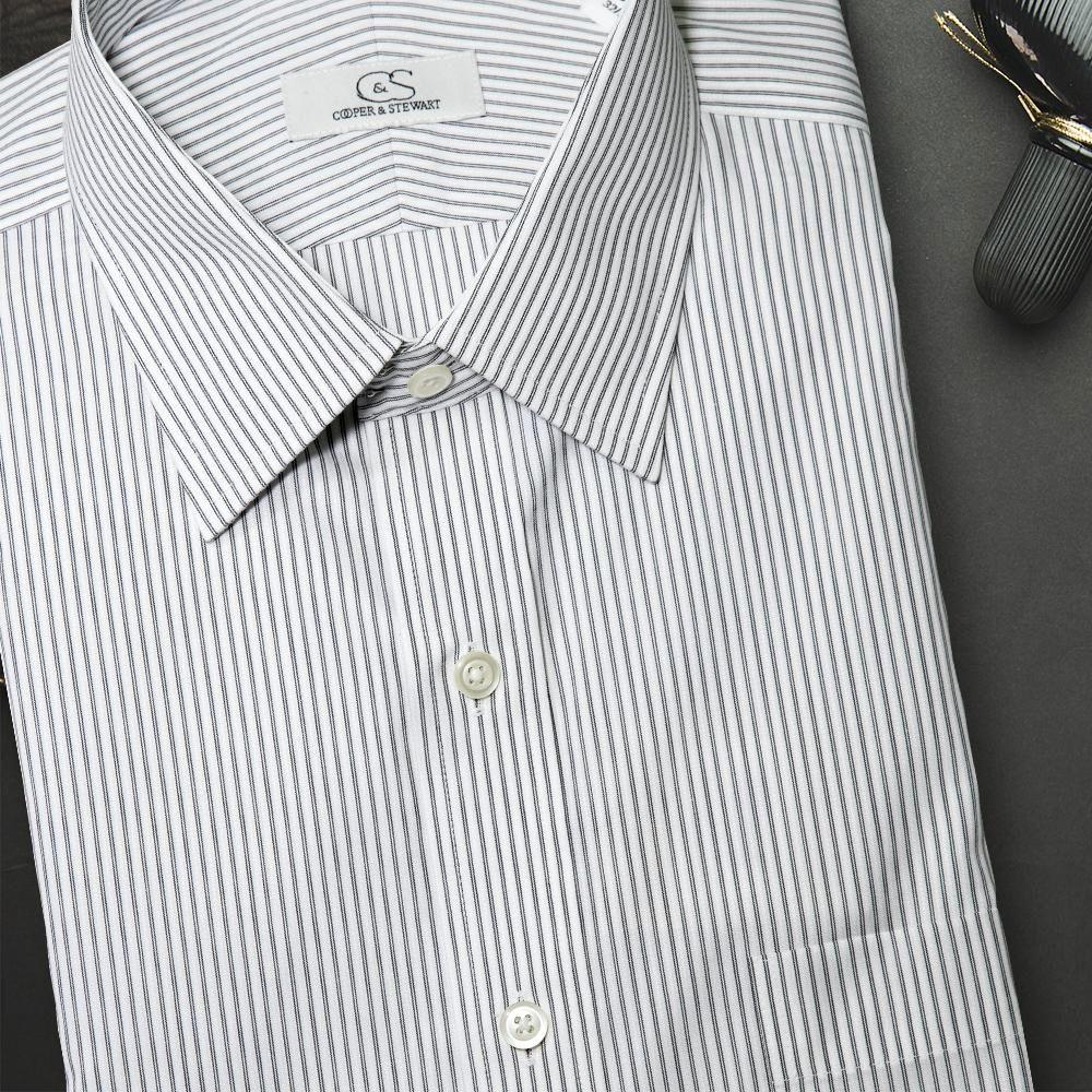 15 32 33 dress shirt size Eagle Stretch Collar Gingham Poplin Shirt