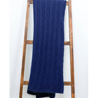 100% Cashmere Cozy Cable Throw (Choice of Colors) by Alashan Cashmere