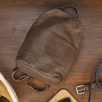Walker Leather Business Backpack in Mahogany by T.B. Phelps