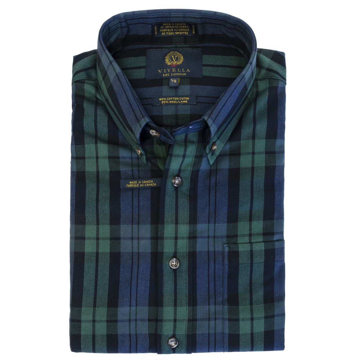 black watch dress shirt Proper Cloth Men's Portuguese Black Watch Plaid Tartan Custom Dress Shirt
