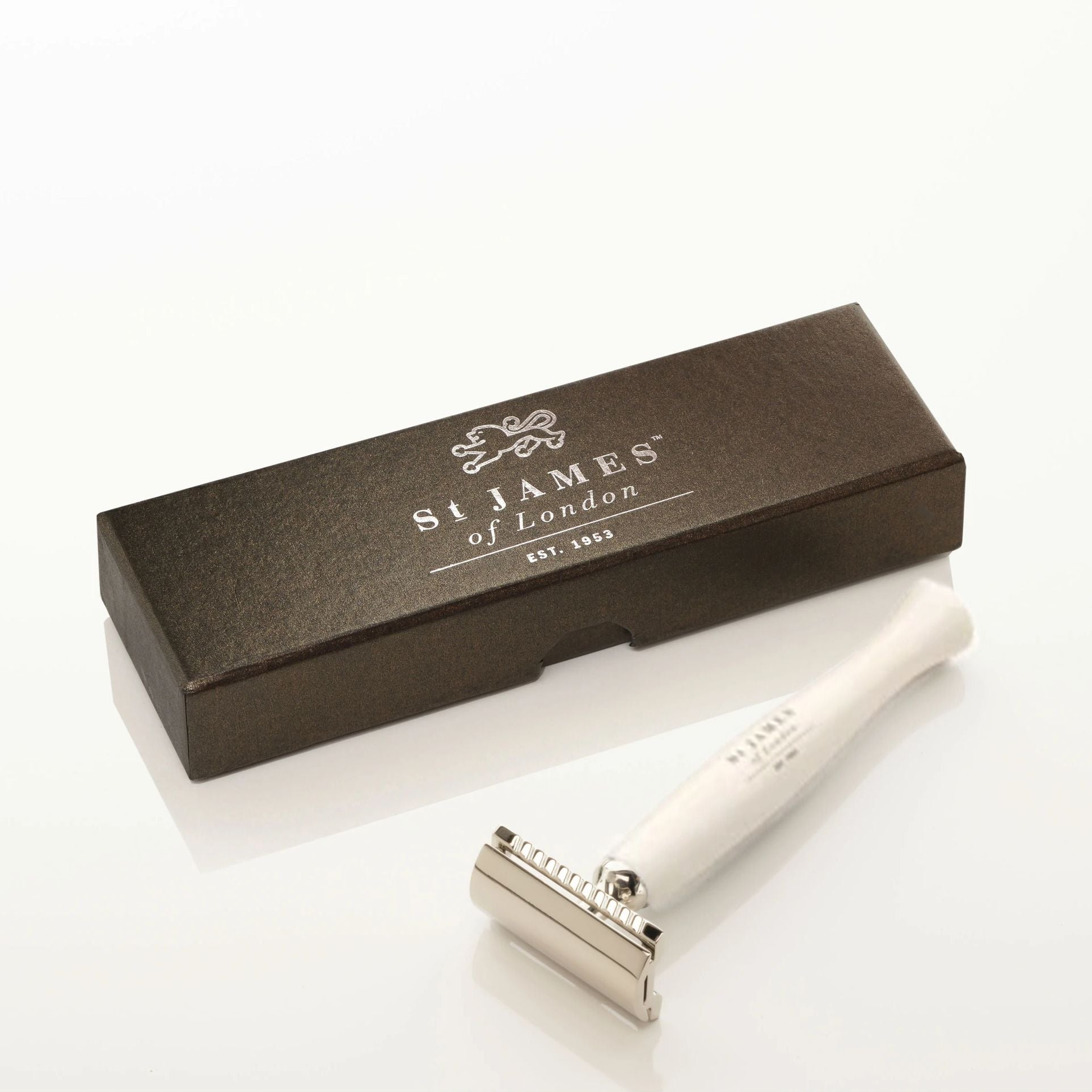 "Cheeky B'stard" Handcrafted Safety Razor in Ivory by St. James of London
