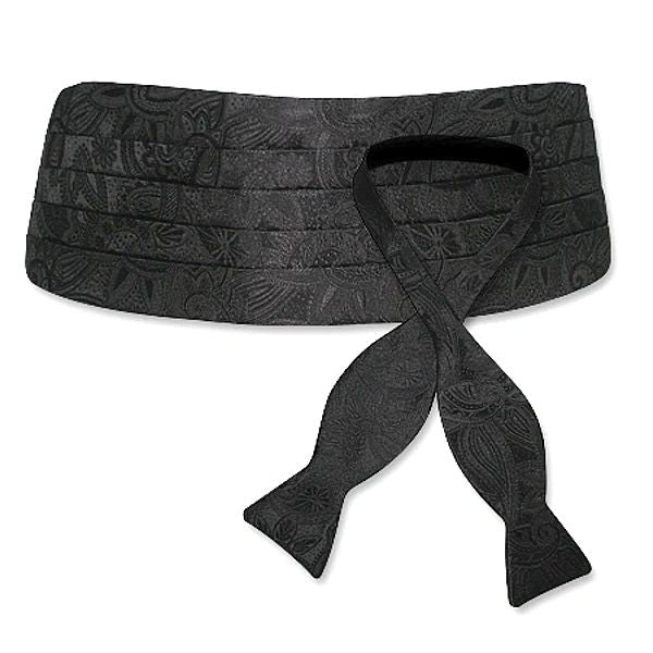 Multi Idris Floral Cotton Pleated Cummerbund & Bow Tie Set main image 1