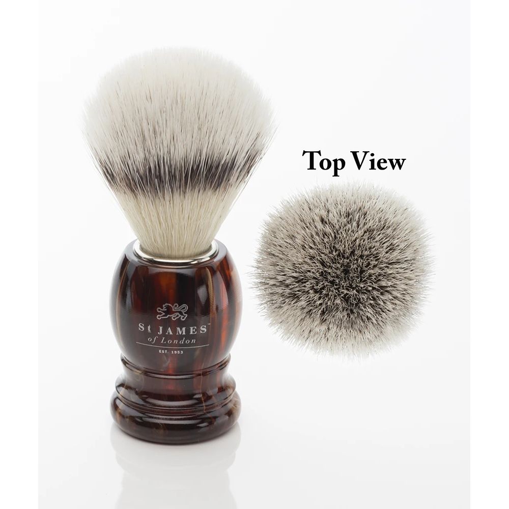 Synthetic Lux Shaving Brush in Tortoise by St. James of London
