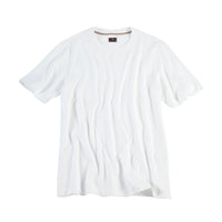 Crew Neck Peruvian Cotton Tee Shirt in White by Left Coast Tee