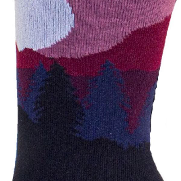 'Boone' Cotton Socks in Navy and Burgundy by Brown Dog Hosiery