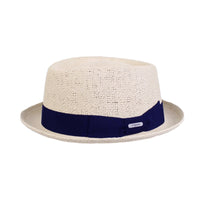'Pork Pie' Style Paper Straw Hat (Choice of Colors) by Wigens
