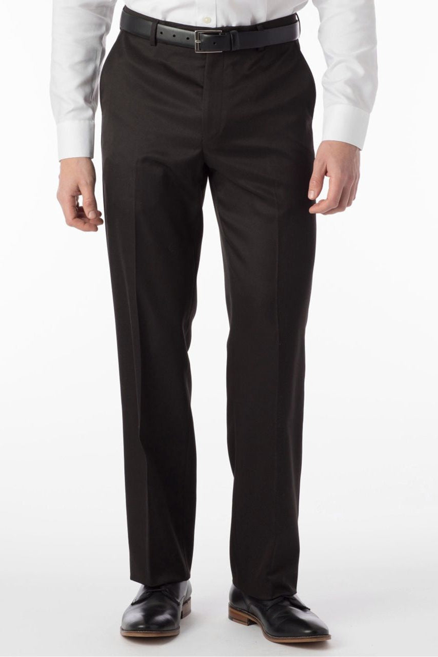 Comfort-EZE Micro Nano Performance Gabardine Trouser in Black, Size 36 (Dunhill Traditional Fit) by Ballin