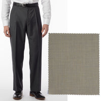 Super 120s Luxury Wool Serge Comfort-EZE Trouser in Taupe (Manchester Pleated Model) by Ballin