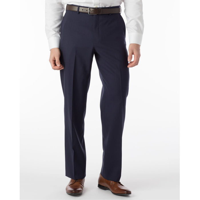 Super 120s Wool Travel Twill Comfort-EZE Trouser in New Navy, Size 36 (Dunhill Traditional Fit) by Ballin