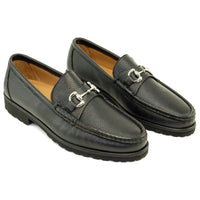 Walker II Genuine Deerskin Bit Loafer in Black by Alan Payne Footwear