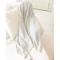 100% Cashmere French Deco Knit Throw (Choice of Colors) by Alashan Cashmere