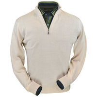 Royal Alpaca Half-Zip Mock Neck Sweater in Natural by Peru Unlimited