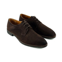Louie Plain Toe Lace-Up Oxford in Brown Suede by Alan Payne Footwear