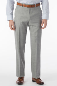 Super 120s Luxury Wool Serge Comfort-EZE Trouser in Light Grey, Size 36 (Dunhill Traditional Fit) by Ballin